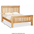 Zelah Oak slatted 4ft 6 bed frame from roseland