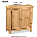 Zelah Oak Mini Cupboard - Size Guide