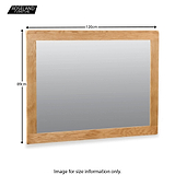 Zelah Oak Framed Mirror - Size Guide