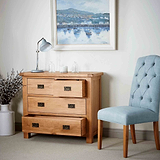 Zelah Oak 2 over 2 Drawer Chest with drawers open