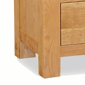 Zelah Oak 5 Drawer Tallboy Chest - Close Up of Tallboy Feet