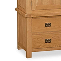 Zelah Oak 3 Drawer Wardrobe - Close Up of Feet