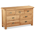 Zelah Oak 3 over 4 Chest of Drawers by Roseland Furniture