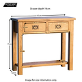 Surrey Oak Console Table - Size Guide