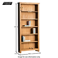 Surrey Oak Large Bookcase - Size Guide