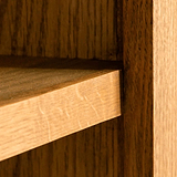 Close up of shelf - Surrey Oak Large Bookcase