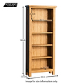 Surrey Oak Slim Bookcase - Size Guide