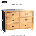 Surrey Oak Large Chest Of Drawers - Size Guide