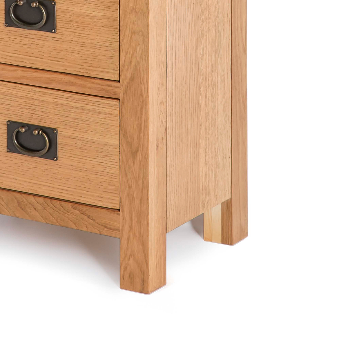 Surrey Oak Bedside Table - Close up of base of Bedside