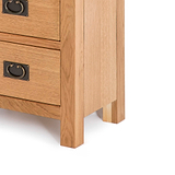 Surrey Oak Bedside Table - Close up of base of Bedside