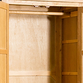 Surrey Oak Double Wardrobe - Close up of hanging rail