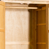 Surrey Oak Double Wardrobe - Close up of hanging rail
