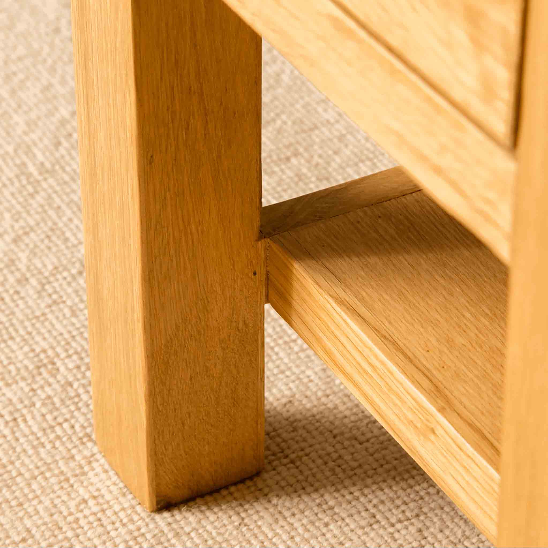 Leg on a London Oak Lamp Table