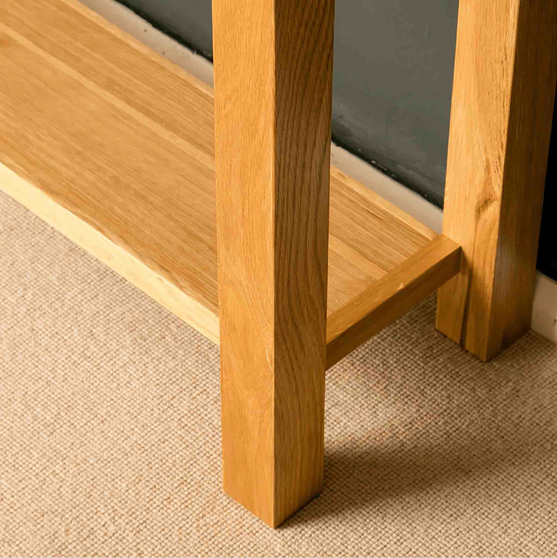 Legs of the London Oak Console Table by Roseland Furniture