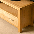 Drawer closed on a London Oak 90cm TV Stand
