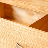 Grain of the wood on a London Oak Corner TV Stand