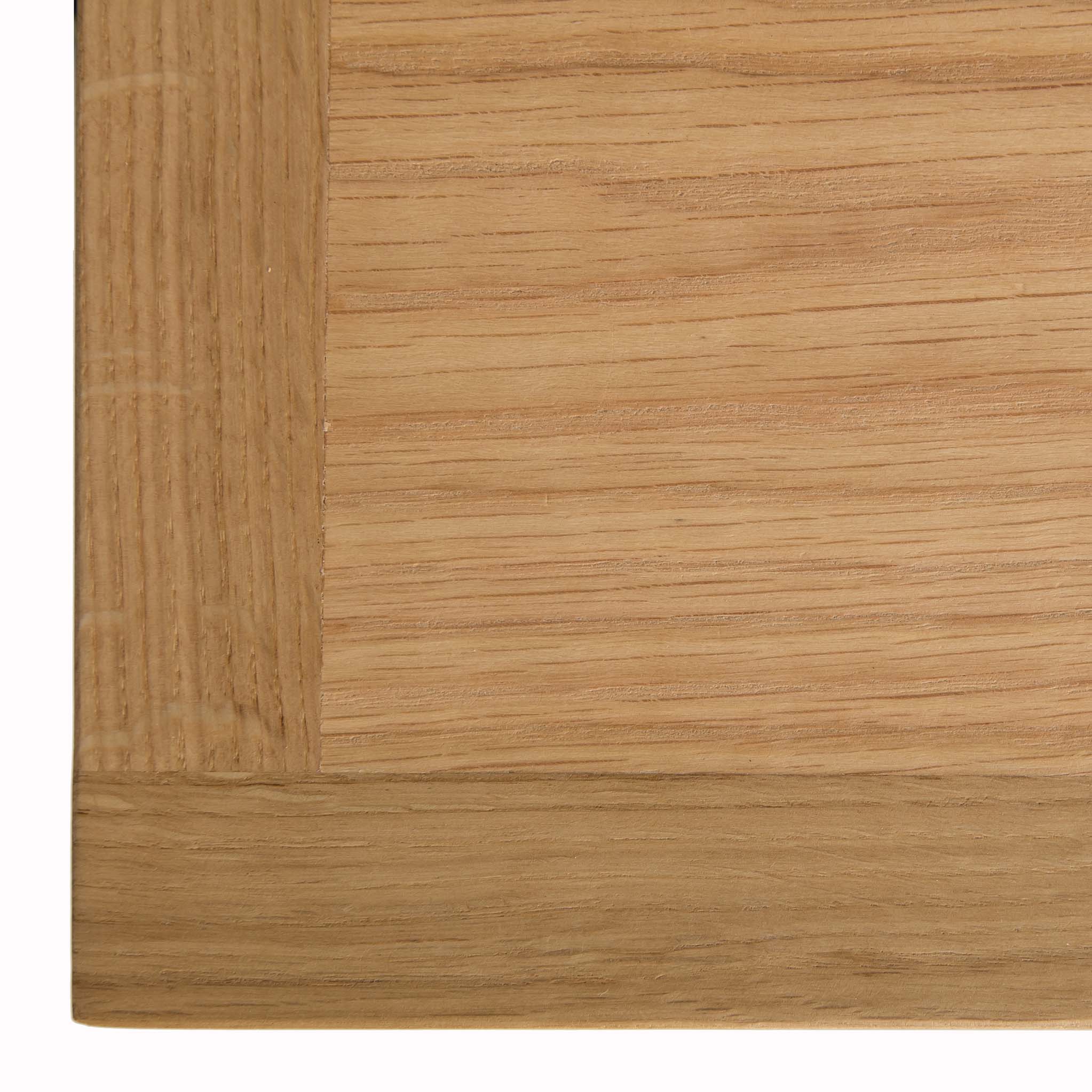 London Oak Small Bookcase - Close up of oak top corner