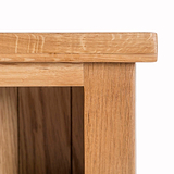 London Oak Small Bookcase - Close up of oak top