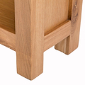 London Oak Small Bookcase - Close up of feet of bookcase