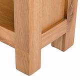 London Oak Small Bookcase - Close up of feet of bookcase
