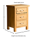 The London Oak Bedside - size guide