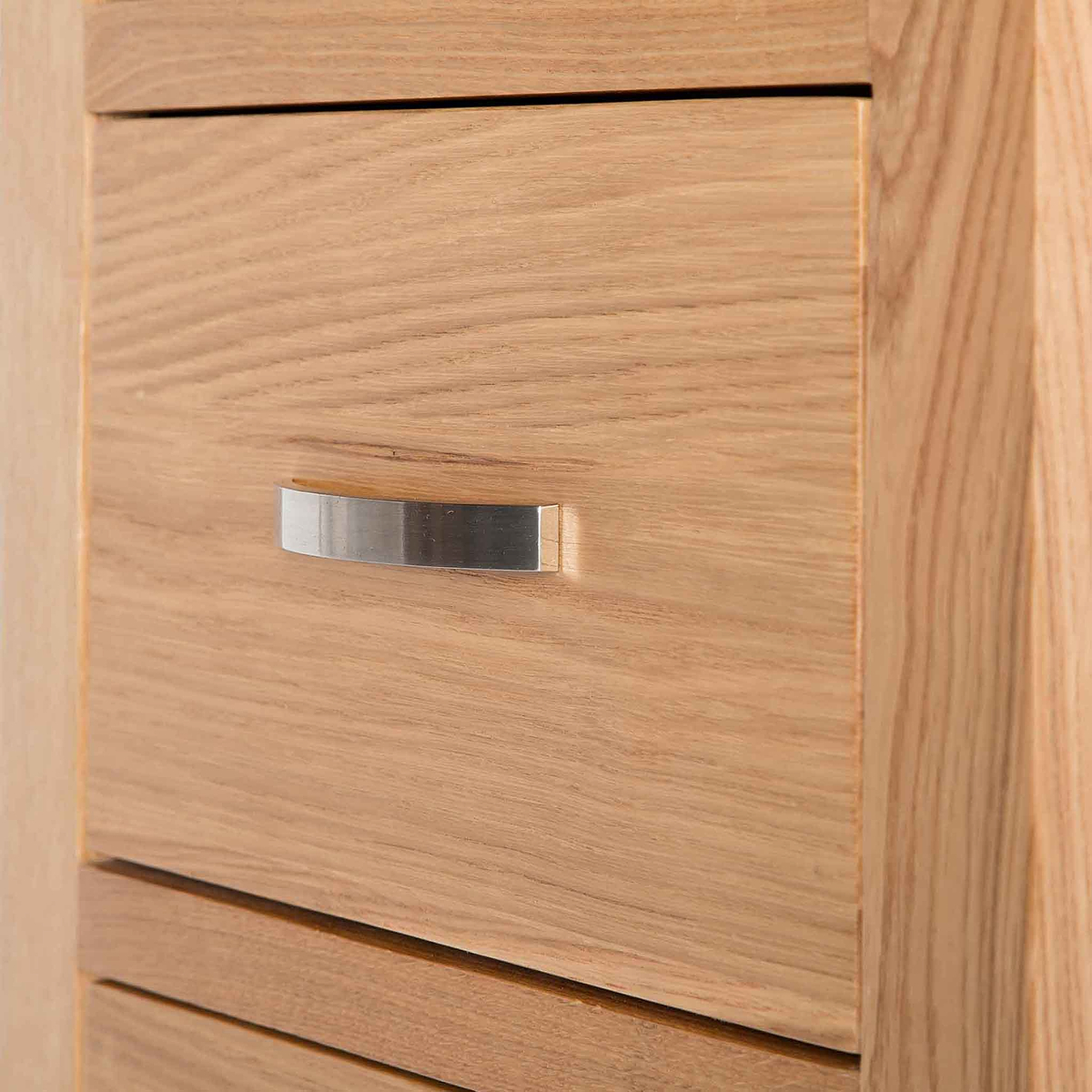 close up of the middle drawer on the  London Oak Chest
