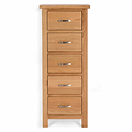 London Oak Tallboy Chest by Roseland Furniture
