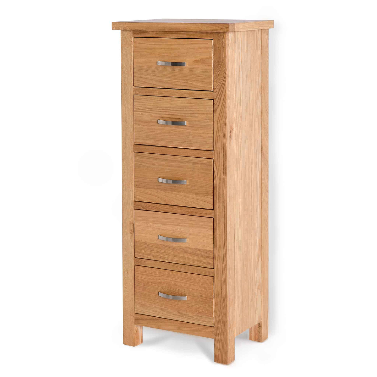 side view of the London Oak Tallboy Chest by Roseland Furniture