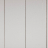 Close up of the back panels on the Farrow Grey Narrow Bookcase