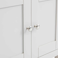 Close up of the cabinet doors on the Farrow Grey Mini Sideboard