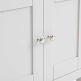 Close up of the cabinet doors on the Farrow Grey Mini Sideboard