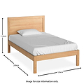 The Abbey Light Oak 4' Bed - size guide