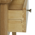 Alba Oak Lamp Table drawer dovetail joints view