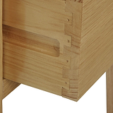 Alba Oak Lamp Table close up view
