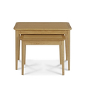 Alba Oak Nest of Tables - Front view when nested