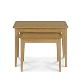 Alba Oak Nest of Tables - Front view when nested