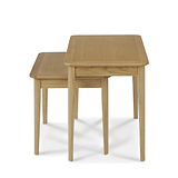 Alba Oak Nest of Tables - Side on view