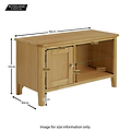 Alba Oak 90cm TV Stand Unit - Size guide