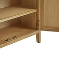 Alba Oak Mini Sideboard - Inside view of cupboard