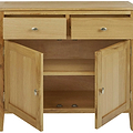 Alba Oak Small Sideboard - Inside view of cupboard