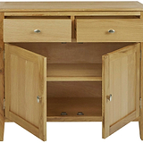 Alba Oak Small Sideboard - Inside view of cupboard