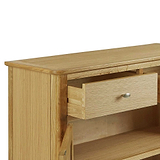 Alba Oak Small Sideboard - Close up of top of sideboard