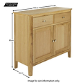 Alba Oak Small Sideboard Unit - Size guide