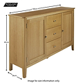 Alba Oak Large Sideboard Unit - Size guide