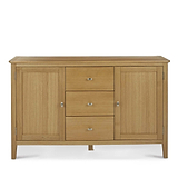 Alba Oak Large Sideboard - Front view
