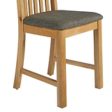 Alba Oak Slatted Dining Chair - Close up of base of chair