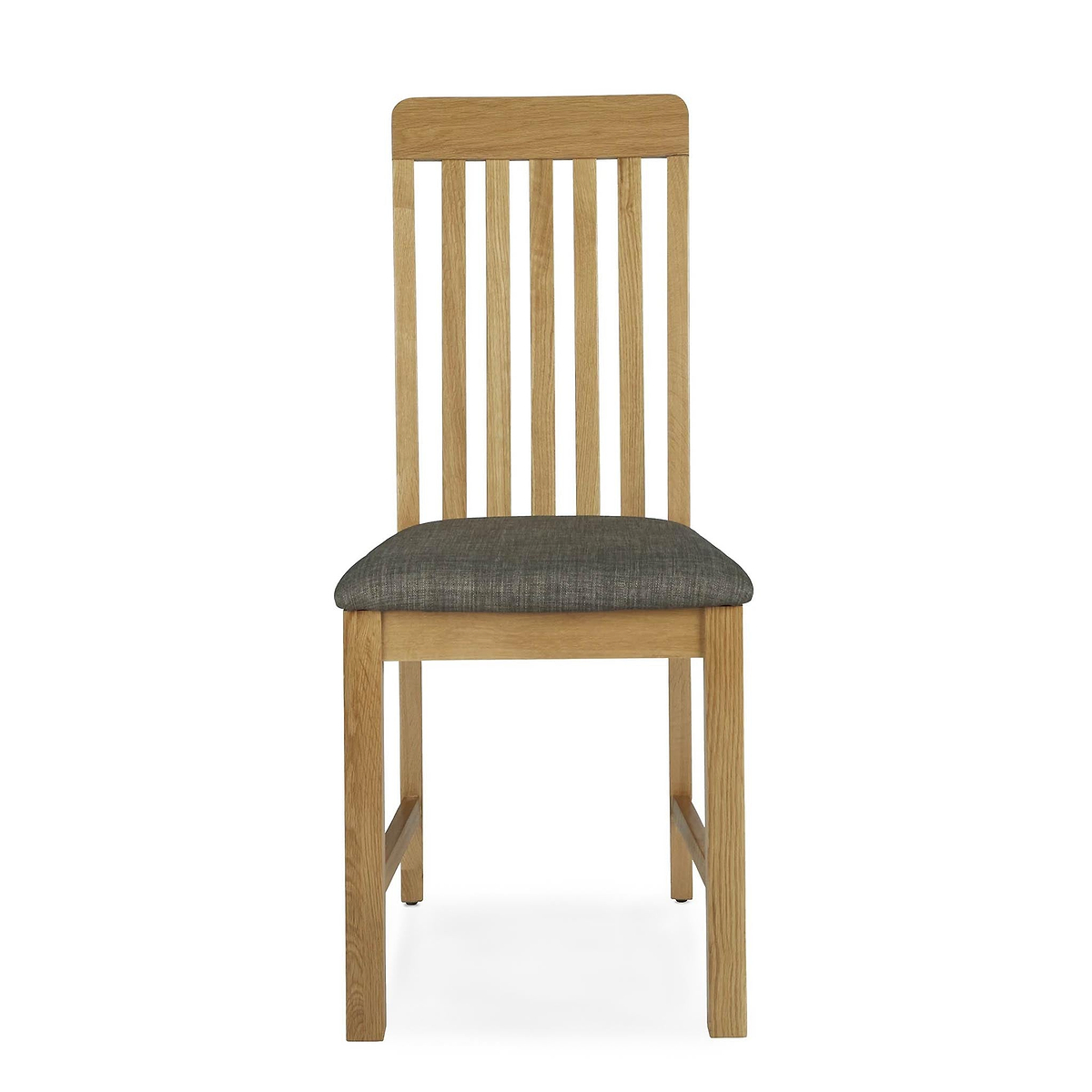 Alba Oak Slatted Dining Chair - Front view