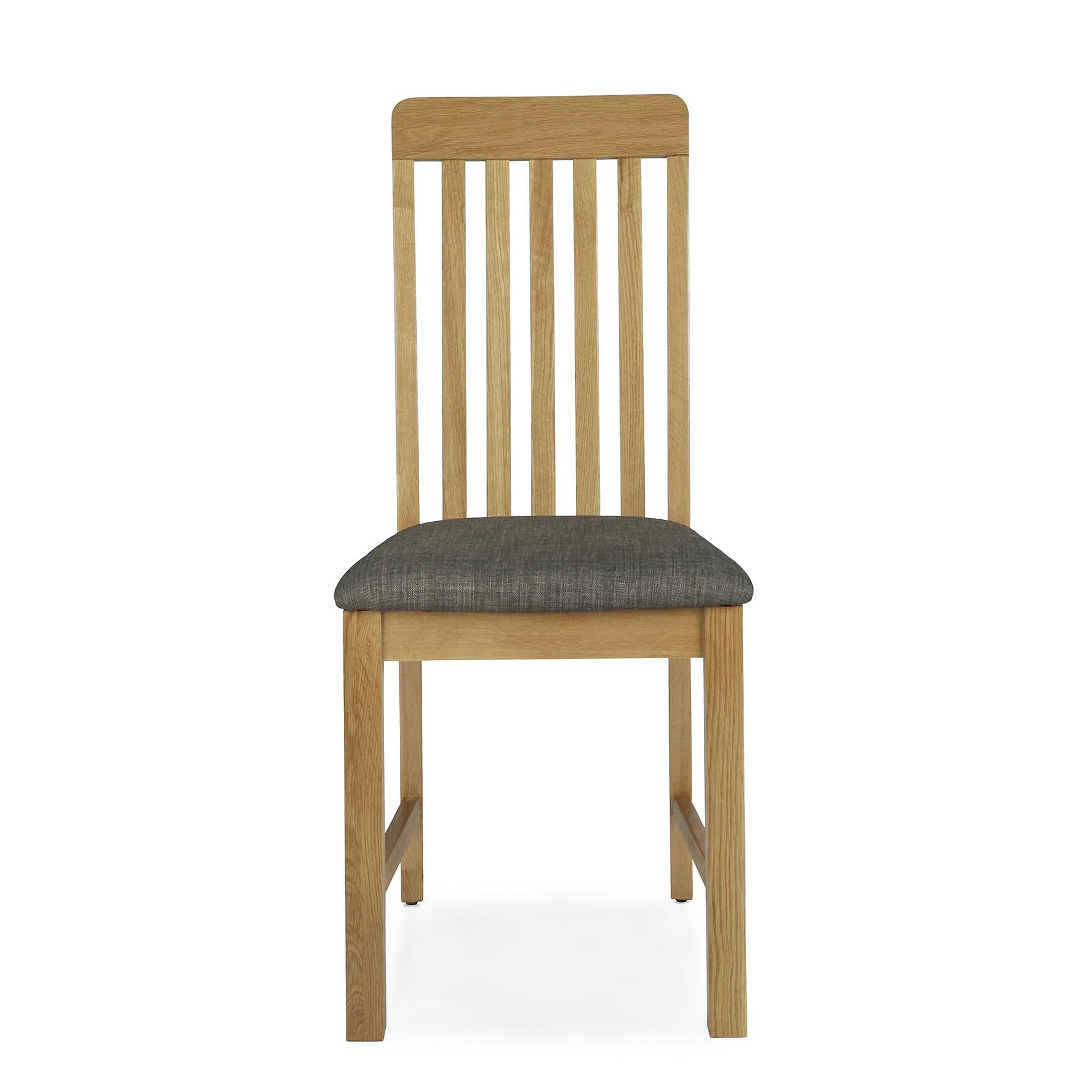 Alba Oak Slatted Dining Chair - Front view