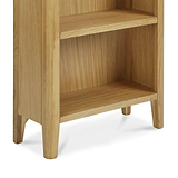 Alba Oak Small Bookcase -Close up of base of bookcase
