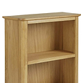 Alba Oak Small Bookcase -Close up of top of bookcase